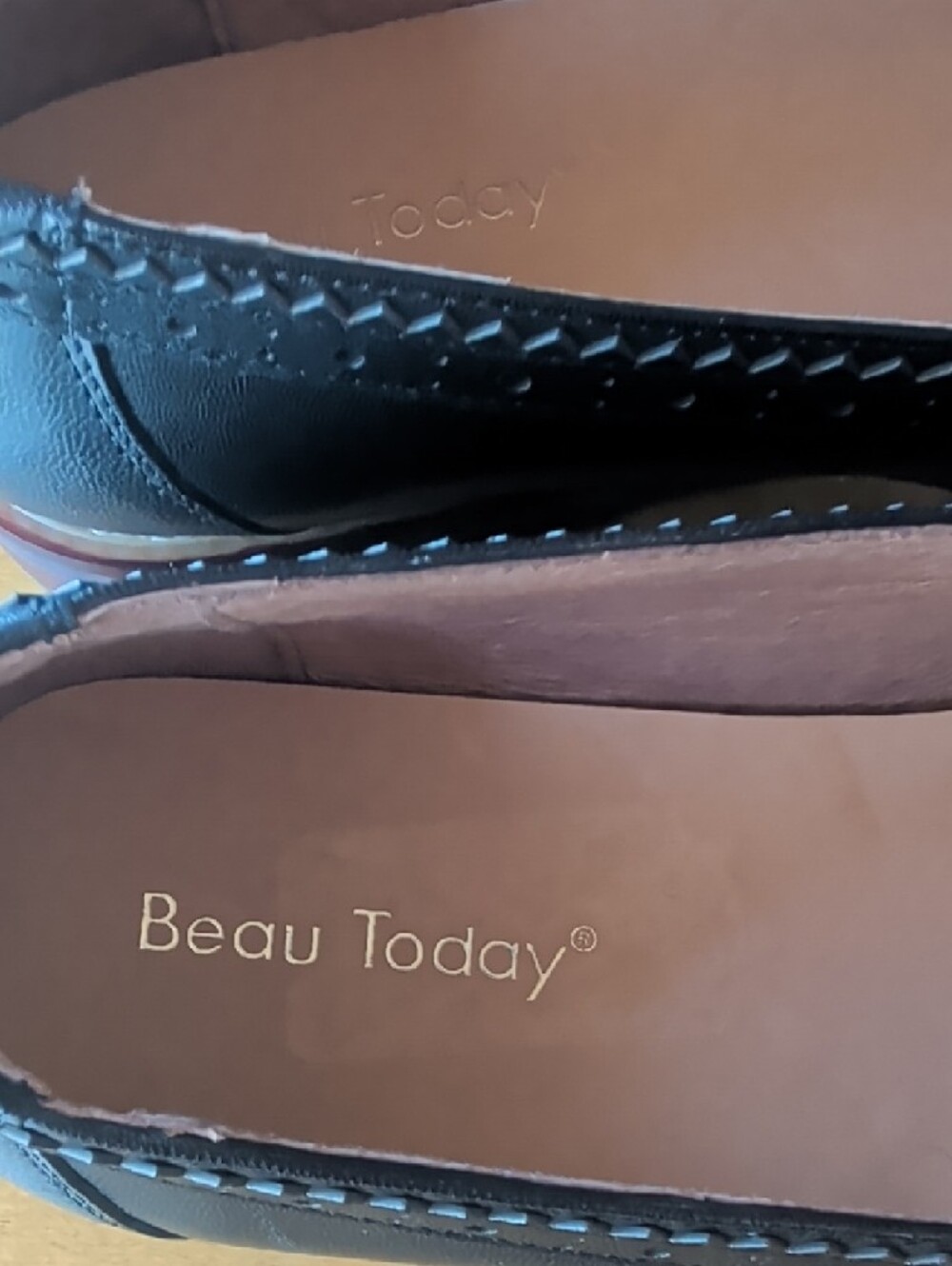 Beau Today Leather Penny Loafers Black - 7  NWOT - Picture 4 of 6